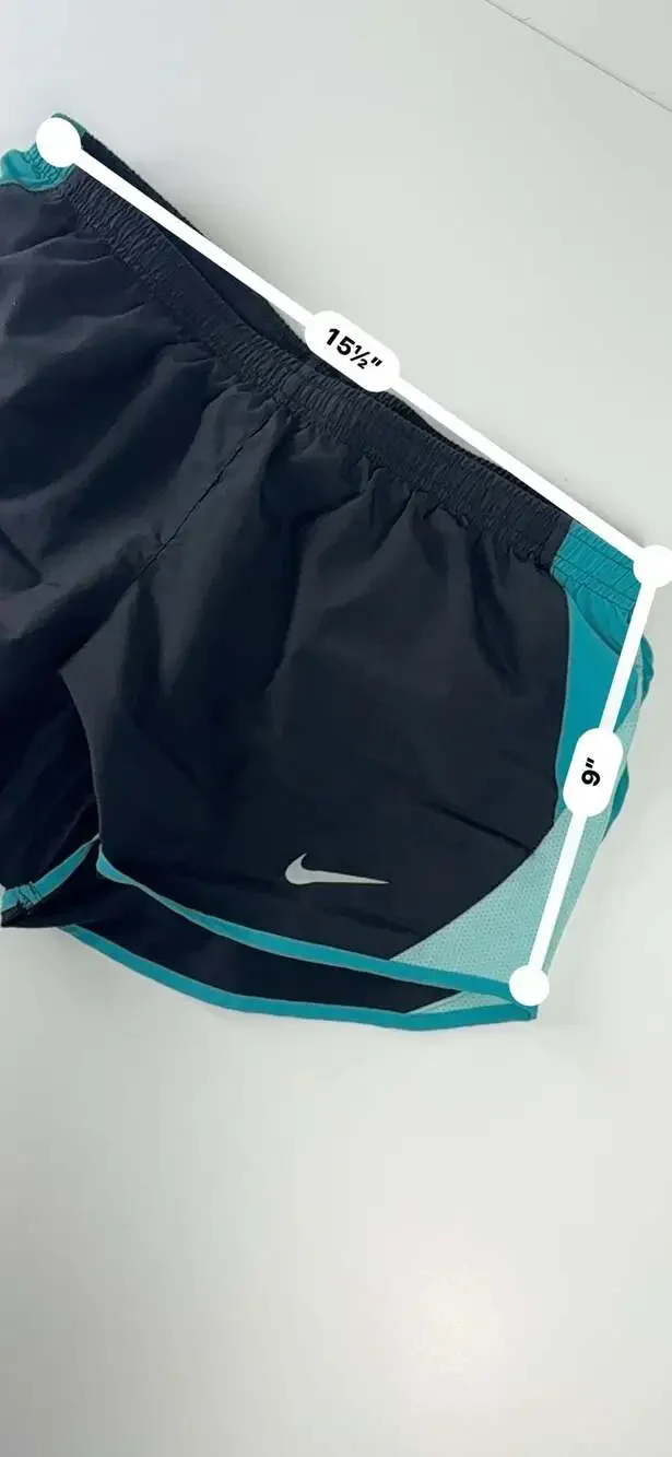 Nike Dri-FIT Women's Tempo Running Shorts Black and Teal